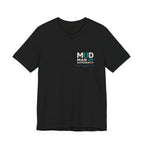 Black MUD STAY Tee featuring the Don’t Disappear mental health message — product view 1