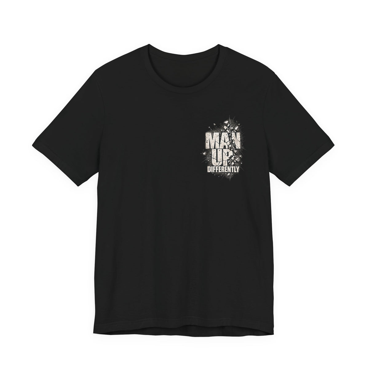 Black MUD BREAK THROUGH Monochrome Tee front product view