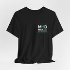 Black MUD STAY Tee featuring the Don’t Disappear mental health message — product view 4