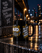 Outside The Lines Mug with Man Up Differently graffiti artwork