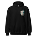 Black MUD BREAK THROUGH Hoodie front with small Man Up Differently chest graphic