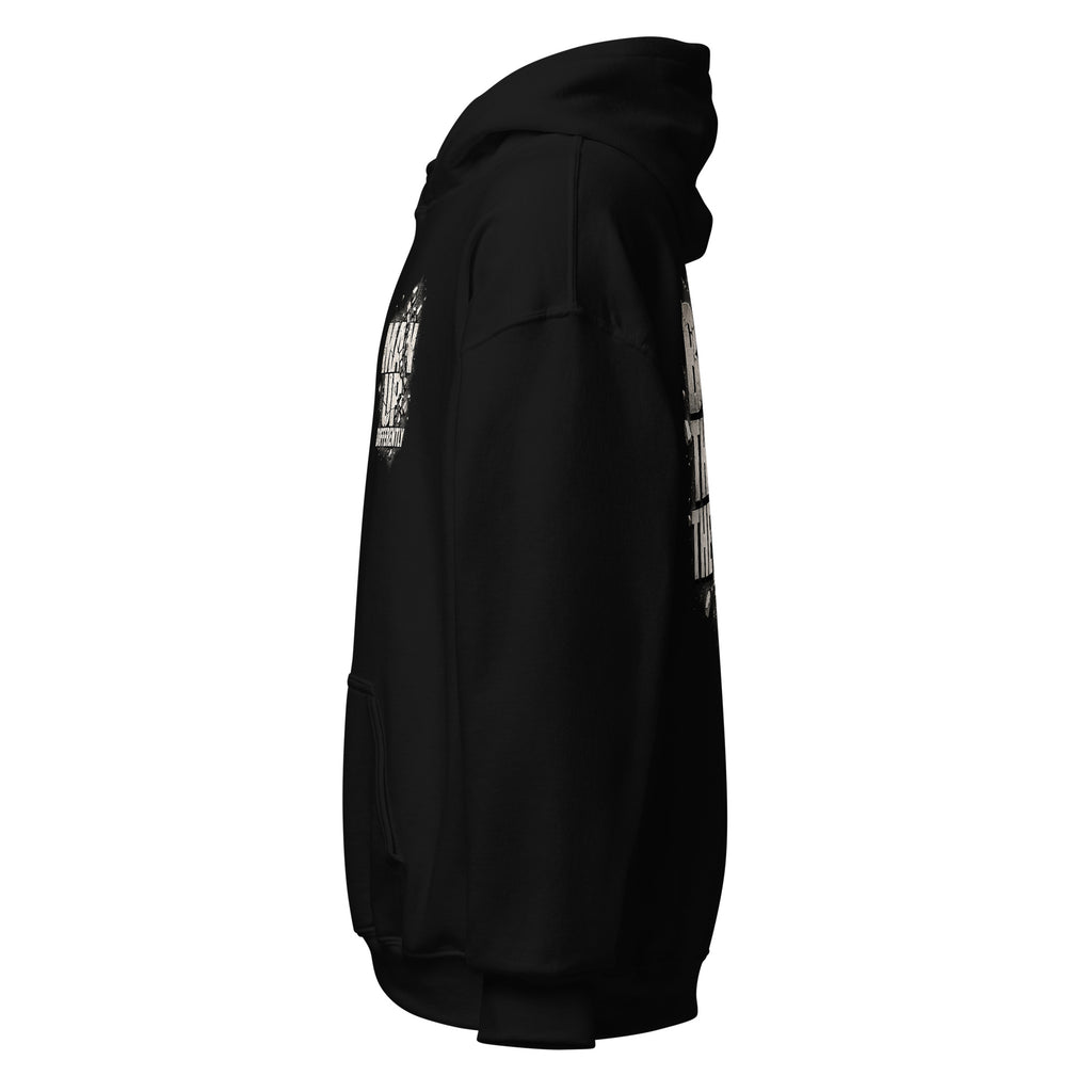 Black MUD BREAK THROUGH Monochrome Hoodie left-side product view