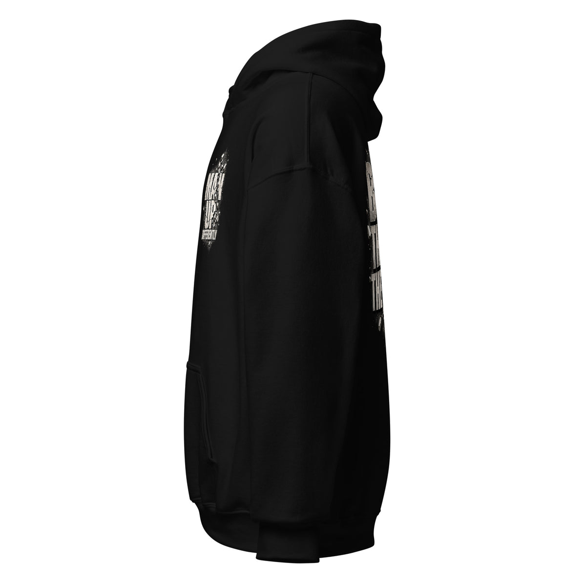 Black MUD BREAK THROUGH Monochrome Hoodie left-side product view